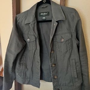 Eddie Bauer green canvas jacket